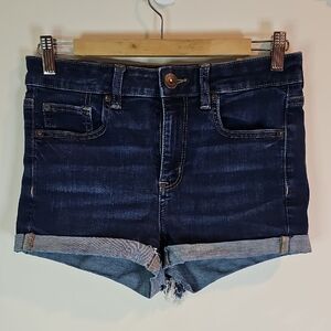 American Eagle next level stretch size 6 high rise Dark Indigo Jean Shorts